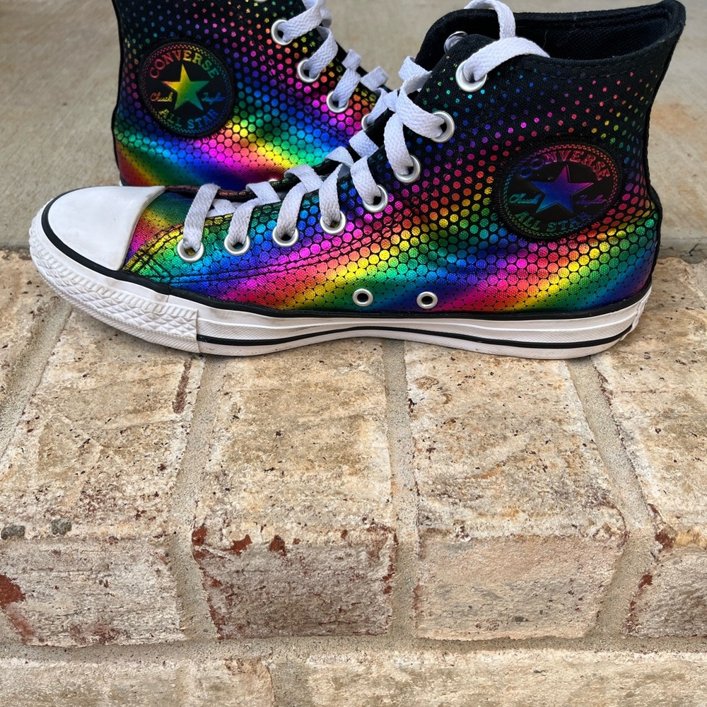 Converse Rainbow Foil High-Top chucks